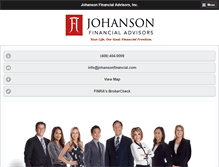 Tablet Screenshot of johansonfinancial.com